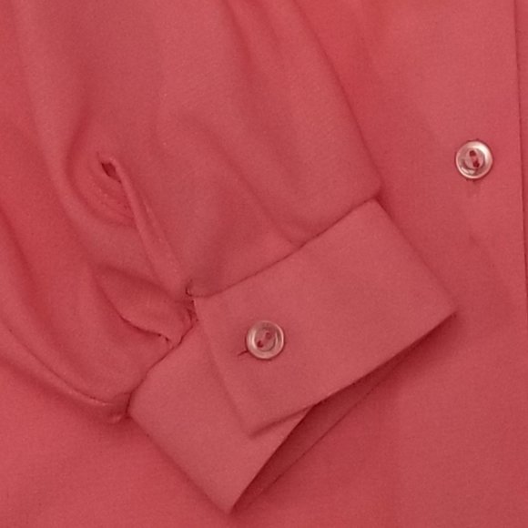 Vintage French Rose Cerise D'allairds Sheer Blouse - Picture 4 of 5